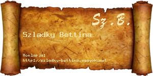 Szladky Bettina névjegykártya